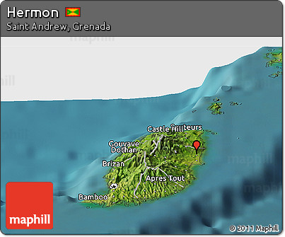Satellite Panoramic Map of Hermon