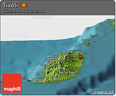 Satellite Panoramic Map of Tivoli