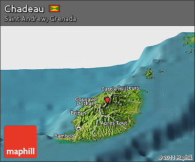 Satellite Panoramic Map of Chadeau
