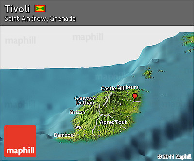 Satellite Panoramic Map of Tivoli