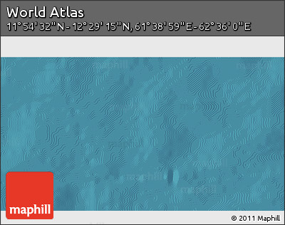 Satellite 3D Map of the Area around 12° 11' 54" N, 62° 7' 30" E