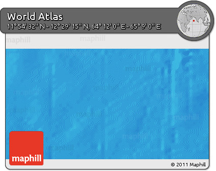 Physical 3D Map of the Area around 12° 11' 54" N, 64° 40' 30" E