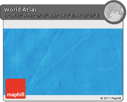 Physical 3D Map of the Area around 12° 11' 54" N, 66° 22' 30" E
