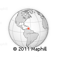 Outline Map of the Area around 12° 11' 54" N, 66° 13' 29" W, rectangular outline