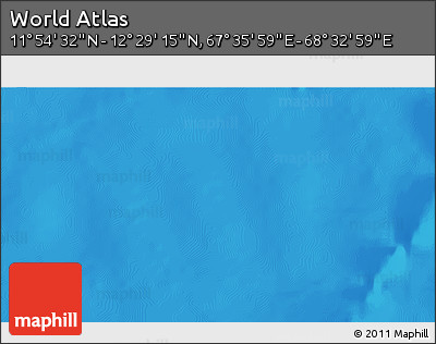 Physical 3D Map of the Area around 12° 11' 54" N, 68° 4' 29" E