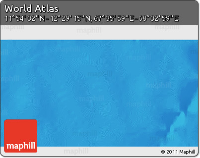 Physical 3D Map of the Area around 12° 11' 54" N, 68° 4' 29" E