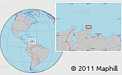 Gray Location Map of Willemstad