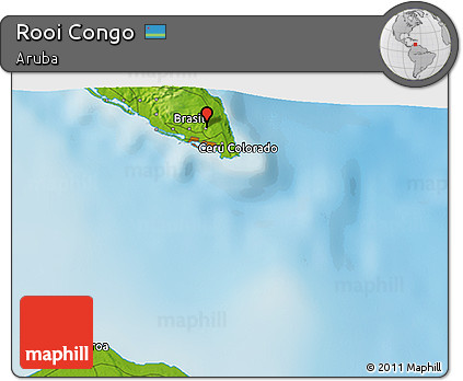 Physical 3D Map of Rooi Congo
