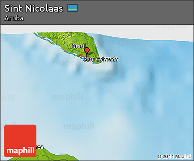 Physical 3D Map of Sint Nicolaas