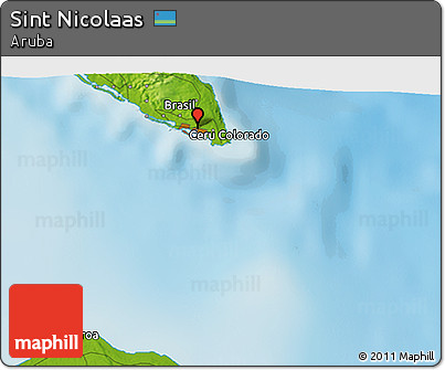Physical 3D Map of Sint Nicolaas