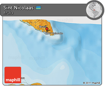 Political 3D Map of Sint Nicolaas
