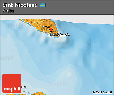 Political 3D Map of Sint Nicolaas