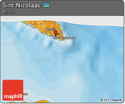 Political 3D Map of Sint Nicolaas