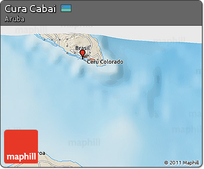 Shaded Relief 3D Map of Cura Cabai