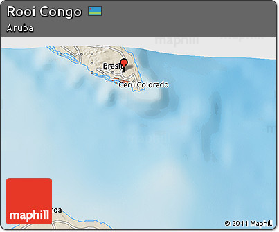 Shaded Relief 3D Map of Rooi Congo