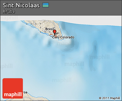 Shaded Relief 3D Map of Sint Nicolaas