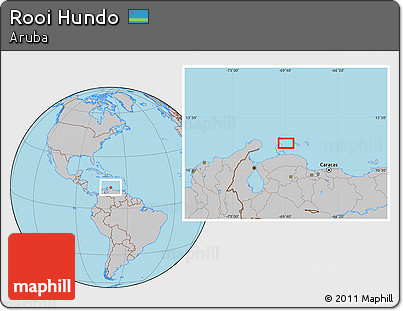 Gray Location Map of Rooi Hundo
