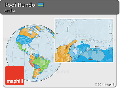 Political Location Map of Rooi Hundo