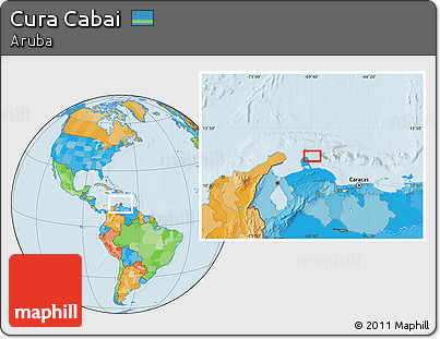 Political Location Map of Cura Cabai
