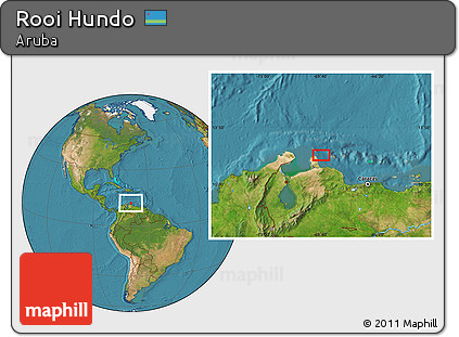 Satellite Location Map of Rooi Hundo