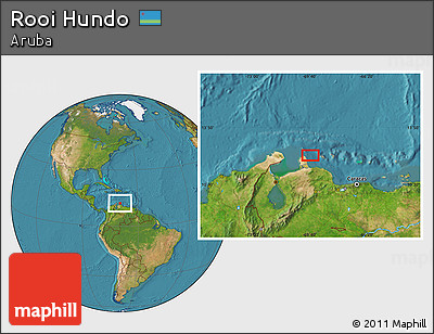 Satellite Location Map of Rooi Hundo