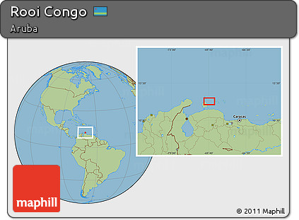 Savanna Style Location Map of Rooi Congo