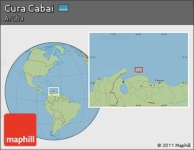 Savanna Style Location Map of Cura Cabai