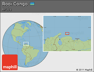 Savanna Style Location Map of Rooi Congo