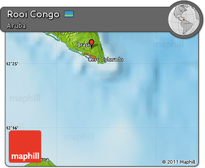 Physical Map of Rooi Congo