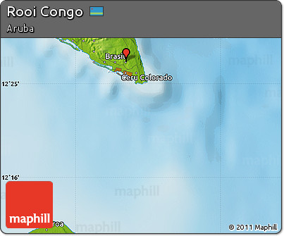Physical Map of Rooi Congo