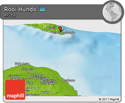 Physical Panoramic Map of Rooi Hundo