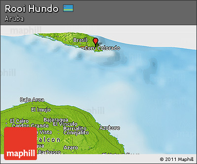 Physical Panoramic Map of Rooi Hundo