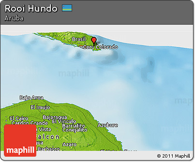Physical Panoramic Map of Rooi Hundo