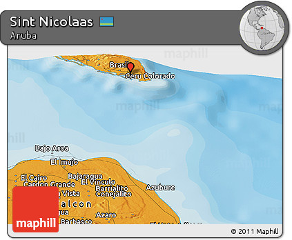 Political Panoramic Map of Sint Nicolaas