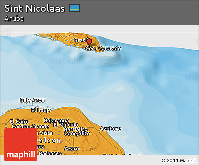 Political Panoramic Map of Sint Nicolaas