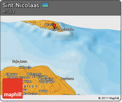 Political Panoramic Map of Sint Nicolaas
