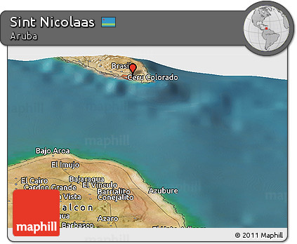 Satellite Panoramic Map of Sint Nicolaas