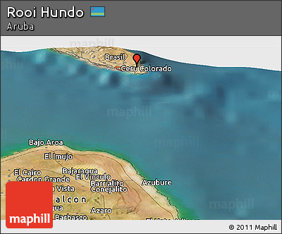 Satellite Panoramic Map of Rooi Hundo