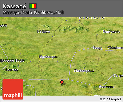 Satellite Panoramic Map of Kassané