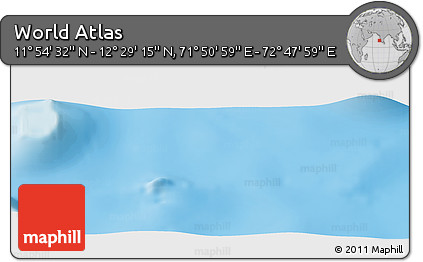 Physical Panoramic Map of the Area around 12° 11' 54" N, 72° 19' 29" E