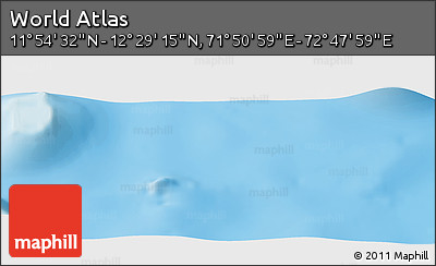 Physical Panoramic Map of the Area around 12° 11' 54" N, 72° 19' 29" E