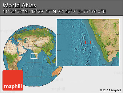 Satellite Location Map of the Area around 12° 11' 54" N, 73° 10' 30" E