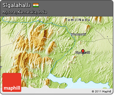 Physical 3D Map of Sīgalahalli