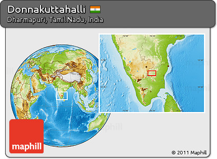 Physical Location Map of Donnakuttahalli