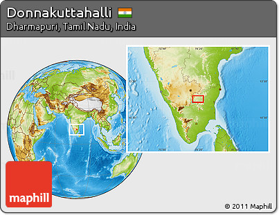 Physical Location Map of Donnakuttahalli