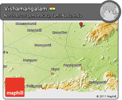 Physical Panoramic Map of Vishamangalam