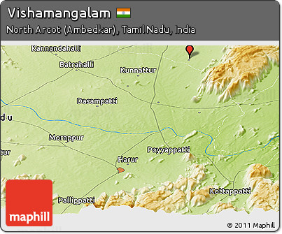 Physical Panoramic Map of Vishamangalam
