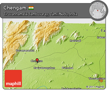 Physical 3D Map of Chengam