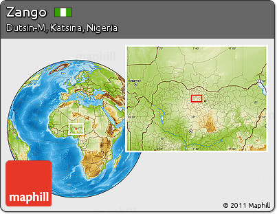 Physical Location Map of Zango