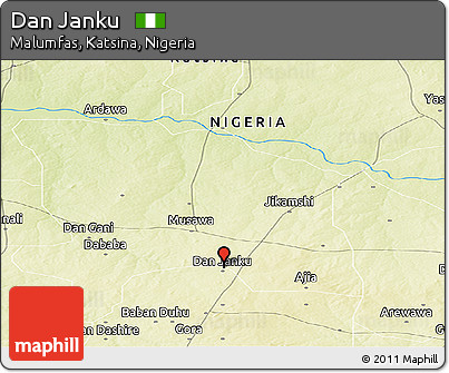 Physical Panoramic Map of Dan Janku
